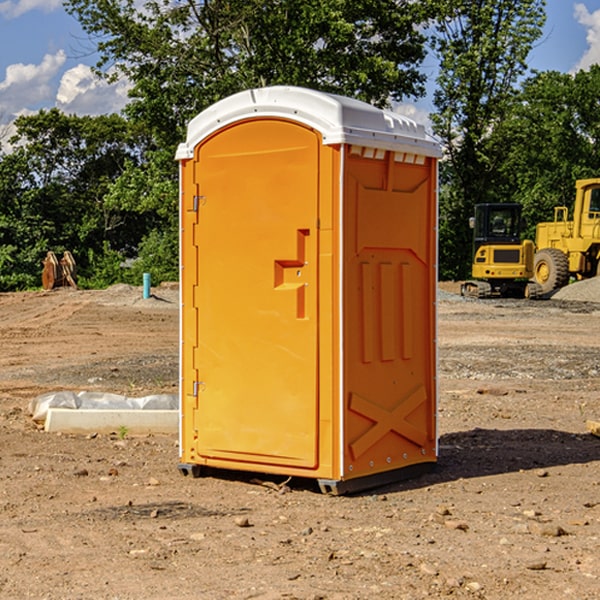 how often are the porta potties cleaned and serviced during a rental period in Misenheimer